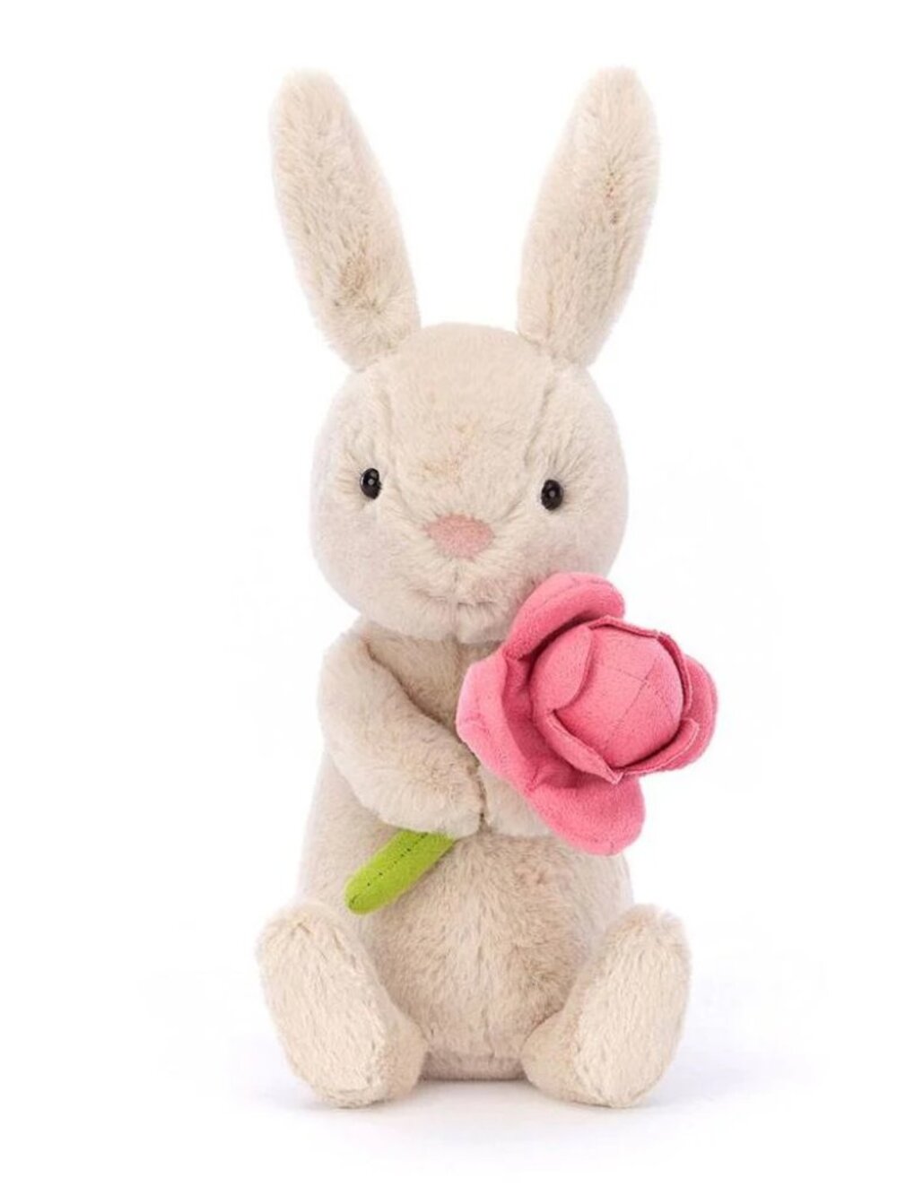 RETIRED Jellycat BONNIE BUNNY w/ PEONY pink flower Genuine US seller collect HTF - Picture 3 of 16